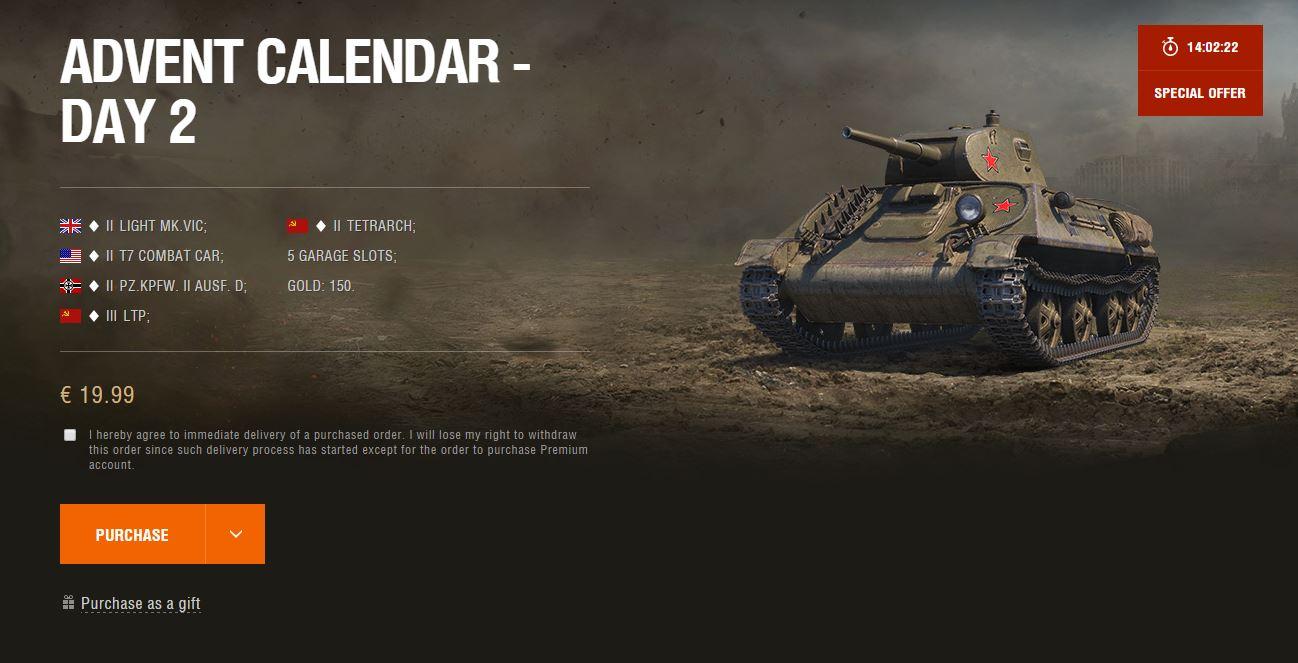 World of Tanks Advent Calendar day 2