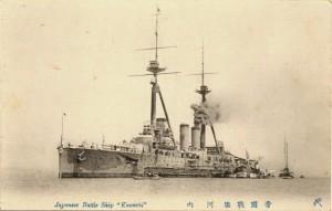 Japanese_battleship_Kawachi_in_early_postcard