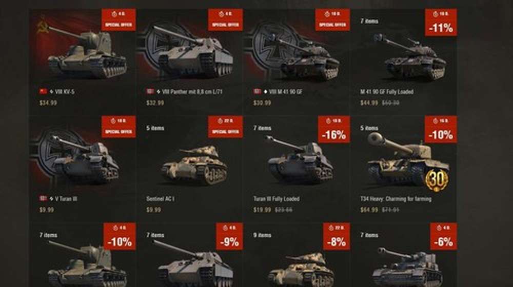 World of Tanks - premium tanks for bonds 