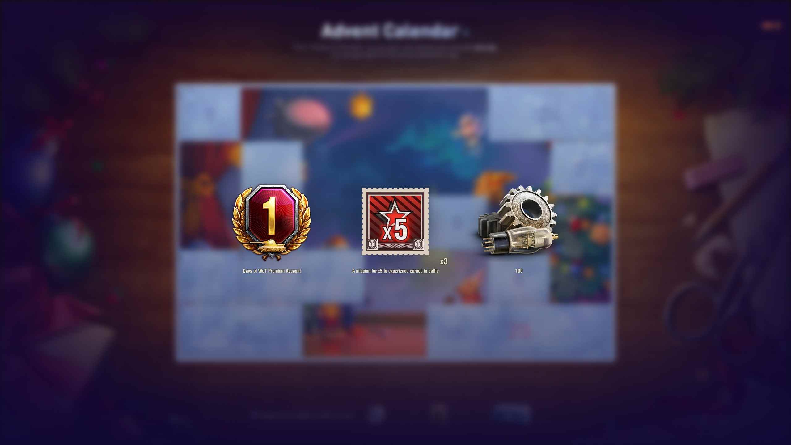 World of Tanks New Year Calendar 2024 23th Day of Bonuses